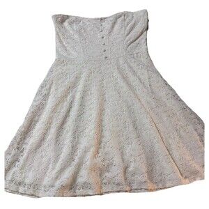 Vintage Garage White‎ Lace Tube Dress - Coquette Y2K Mini